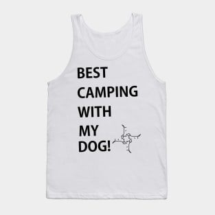 Best Camping with My Dog black Tank Top